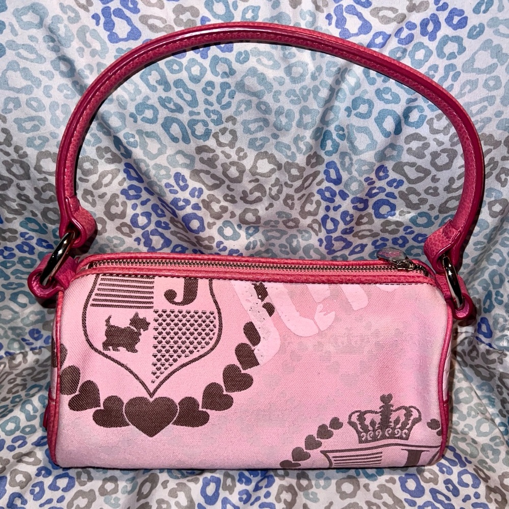 Vintage Pink Juicy Couture Purse Barrel Bag Handbag Y2K